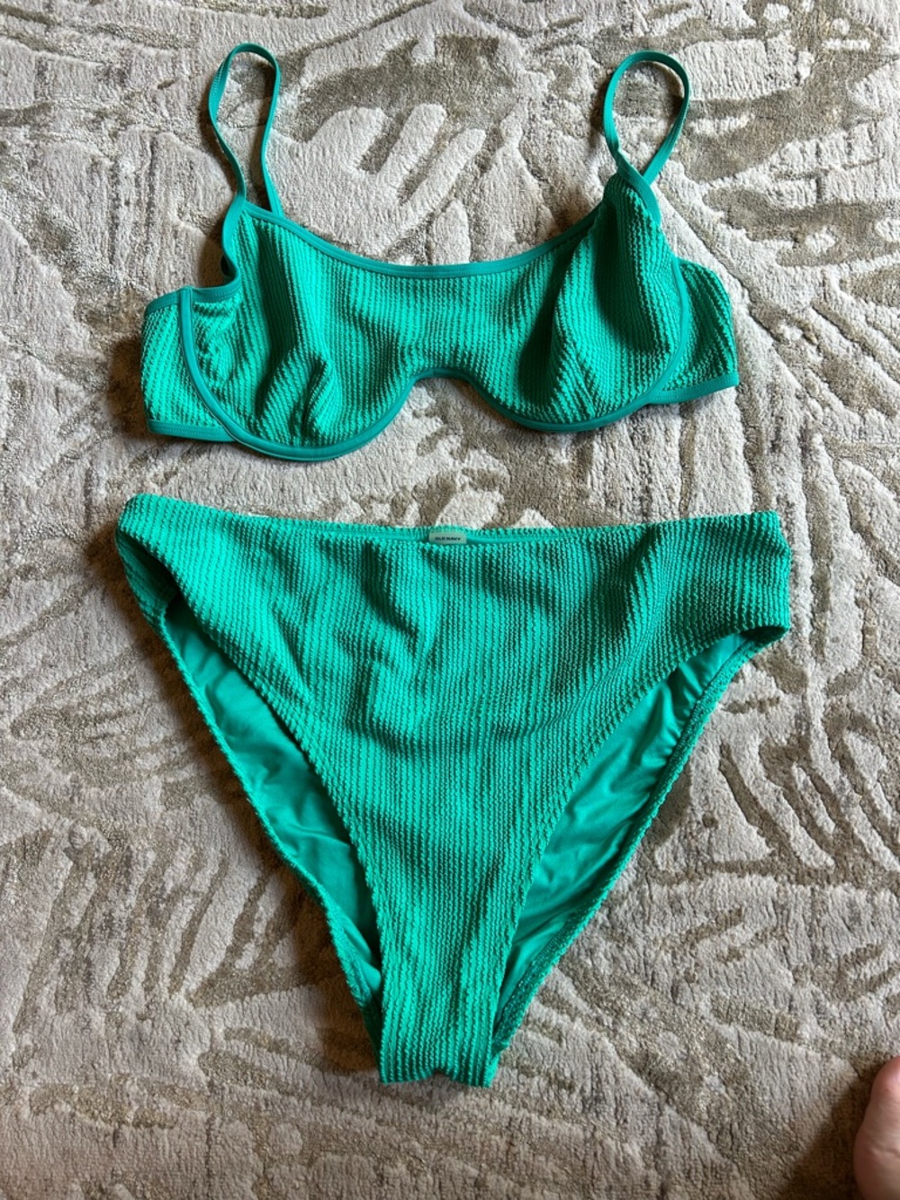 Old Navy Ribbed Green Two-Piece Bikini Set